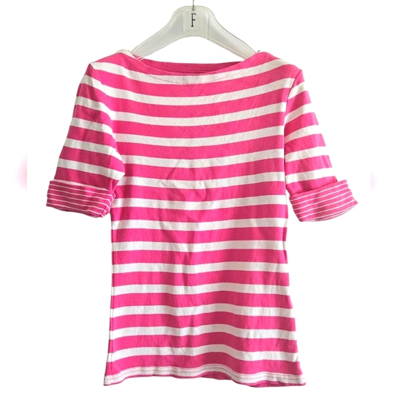 Seg'Ments Tops - 🇨🇦 Seg'ments M 100% Cottob Striped T-Shirt Nautical Top Medium Canadian Made